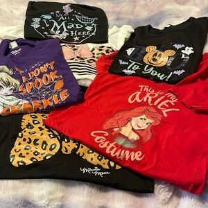 Group of Disney shirts, and tanks ￼S/M